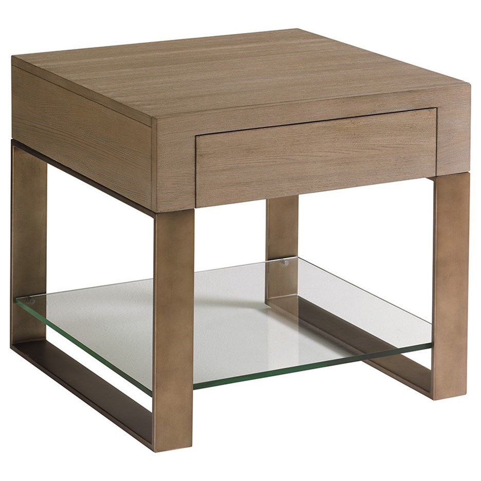Lexington Shadow Play Empire End Table with One Drawer and Removable
